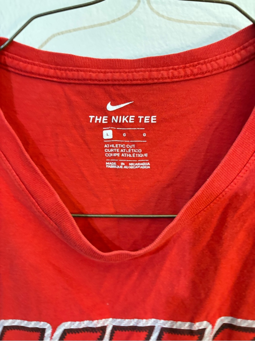 Nike Red Short-Sleeve Logo Tee - Picture 2 of 4